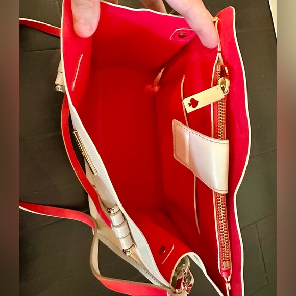 Kate Spade Tan Tote with Hot Pink Interior - Picture 5 of 6